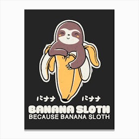 Banana Sloth Canvas Print