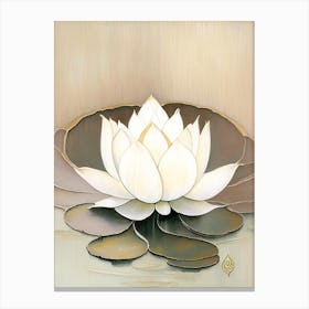 Lotus Flower Symbol 1, Abstract Painting Canvas Print