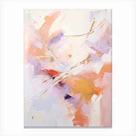 Lilac And Orange Autumn Abstract Painting 4 Canvas Print