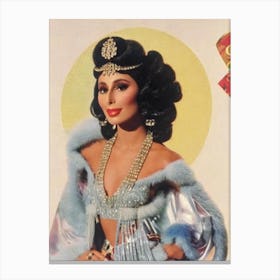 Cher Retro Collage Movies Canvas Print