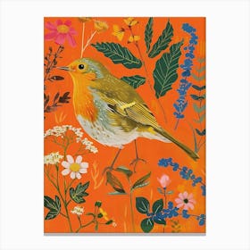 Spring Birds European Robin 1 Canvas Print