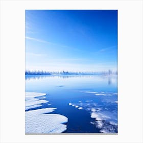 Frozen Lake Waterscape Photography 2 Canvas Print
