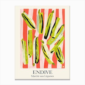 Marche Aux Legumes Endive Summer Illustration 6 Canvas Print