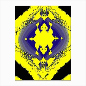 Yellow And Blue Abstract Canvas Print