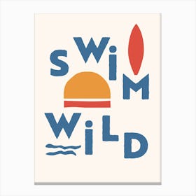 Wild Swim in the Ocean II Canvas Print