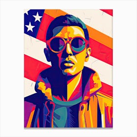 Patriot, US, Pop art Canvas Print