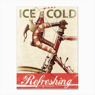 Vintage Style Ice Cold Refreshing Canvas Print