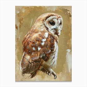 Tawny Owl Marker Drawing 3 Canvas Print