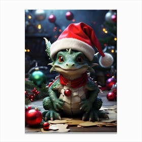 Christmas Dragon Canvas Print