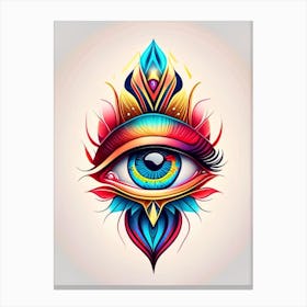 Perception, Symbol, Third Eye Tattoo 1 Canvas Print