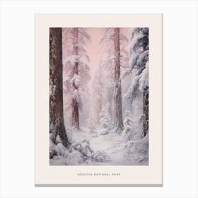 Dreamy Winter National Park Poster  Sequoia National Park United States 2 Canvas Print