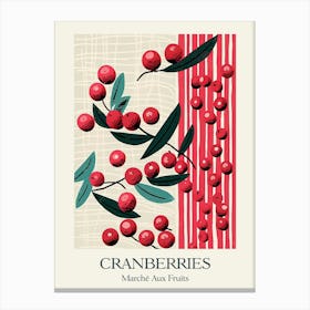 Marche Aux Fruits Cranberries Fruit Summer Illustration 4 Canvas Print