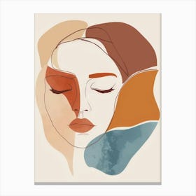 Portrait Of A Woman Style Abstract 3 Canvas Print