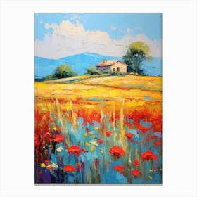 Poppies In The Meadow 3 Canvas Print