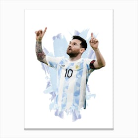 Lionel Messi Argentina Painting Canvas Print