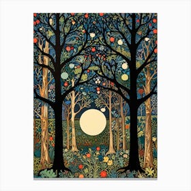 William Morris Moon In The Forest 19 Canvas Print