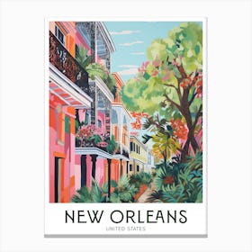 New Orleans, United States Maximalist Travel Poster Vibrant Colour  Canvas Print