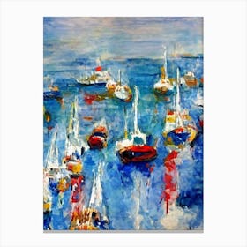 Port Of Istanbul Turkey Abstract Block 2 harbour Canvas Print