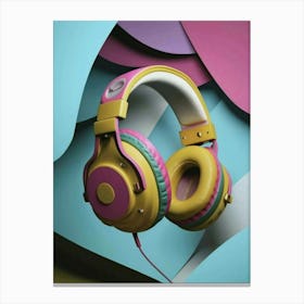 Colorful Headphones 1 Canvas Print