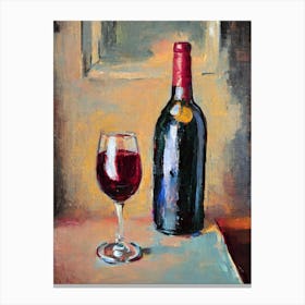 Malbec Rosé Oil Painting Cocktail Poster Canvas Print