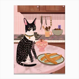 Cat And Churros 2 Canvas Print