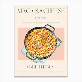 Mac & Cheese Mid Century Canvas Print