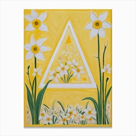 Yellow Triangle Daffodils Canvas Print