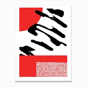 Abstract Red And Black Canvas Print