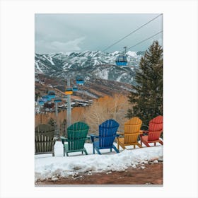 Chairlifts In Colorado Canvas Print