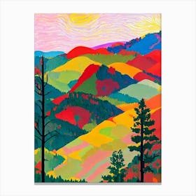 Bohemian Switzerland National Park 1 Czech Republic Abstract Colourful Canvas Print
