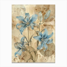 Blue Lilies 3 Canvas Print