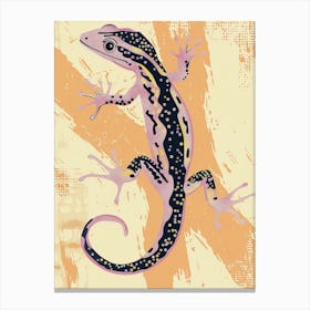 Golden Gecko Abstract Modern Illustration 2 Canvas Print
