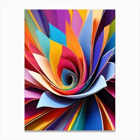 Colorful Paper Flower Canvas Print