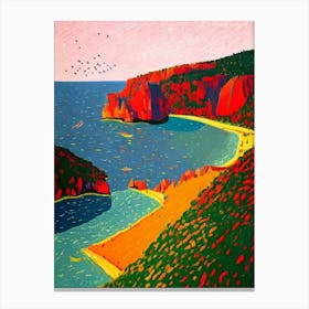 Calanques National Park France Abstract Colourful Canvas Print