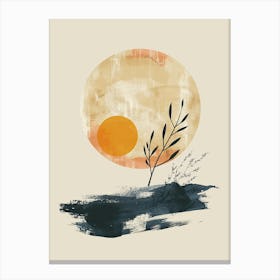 Retro Twilight Mid Century Style Canvas Print