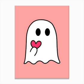 Ghost With Heart 1 Canvas Print