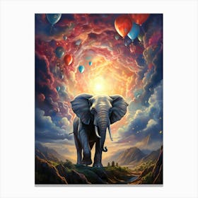 Elephant In The Sky 3 Canvas Print