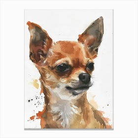 Chihuahua Watercolor Painting 1 Canvas Print