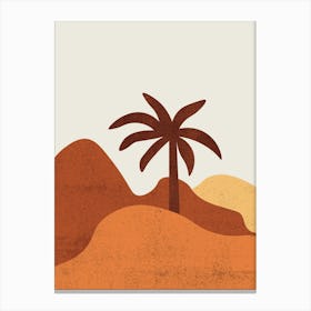 Palm Tree In The Desert Canvas Print