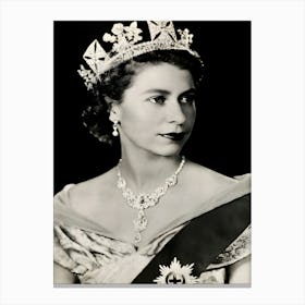 Queen Elizabeth II Studio Portrait Canvas Print