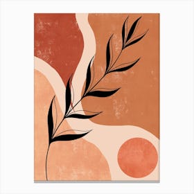 Black Leaf Canvas Print