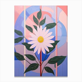 Asters 5 Hilma Af Klint Inspired Pastel Flower Painting Canvas Print