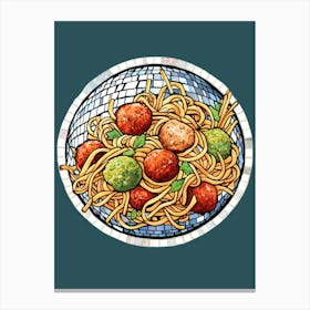 Spaghetti And Meatballs Canvas Print