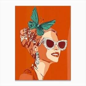 Woman In Sunglasses 1 Canvas Print