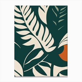 Tropical leaves art Print Canvas Print