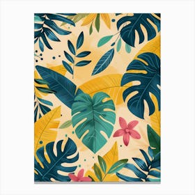 Tropical Leaves Pattern Canvas Print