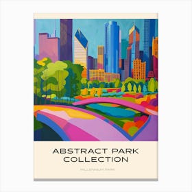 Abstract Park Collection Poster Millennium Park Chicago 2 Canvas Print