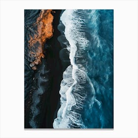 Icelan Black Sand Beach Canvas Print