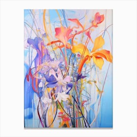 Abstract Flower Painting Bluebell Canvas Print