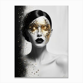 Gold And Black 5 Canvas Print